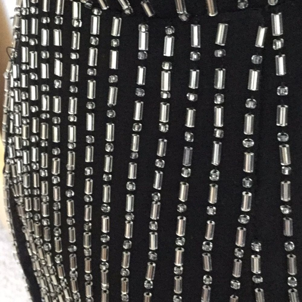 Parker Theron Beaded Racerback Wrap Formal Dres - Picture 5 of 7